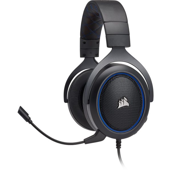 CORSAIR HS50 Casque Gaming stéréo - Bleu - Reconditionné et Garanti 1 an par CORSAIR - CA-9011172-WW/RF
