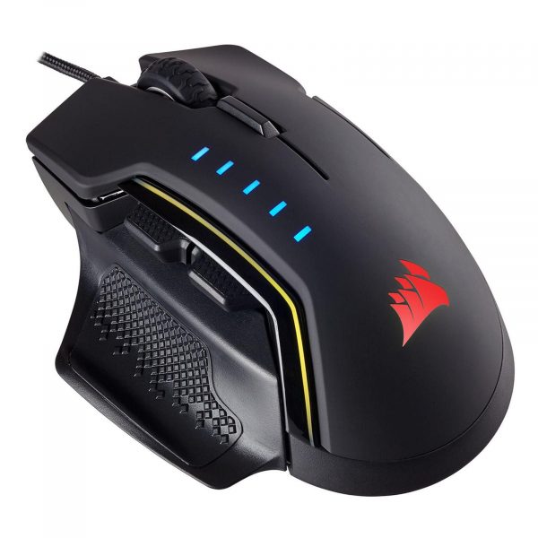 CORSAIR Souris Gaming Optique GLAIVE RGB – Black - noir - CH-9302011-WW/RF - Reconditionné et Garanti 1 an par CORSAIR