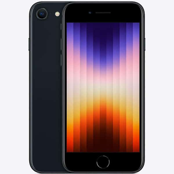 iPhone SE 64Go 2022 Midnight - Reconditionné par le fabricant - Garanti 1 an par FactoREFURB