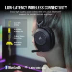 CORSAIR HS65 WIRELESS Gaming Headset - Carbone (EU) - Reconditionné et Garanti 1 an par CORSAIR - CA-9011285-EU/RF – Image 2